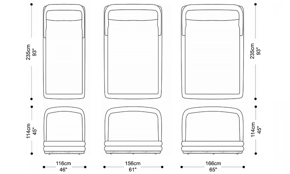 Imagen de las dimensiones principales del producto
